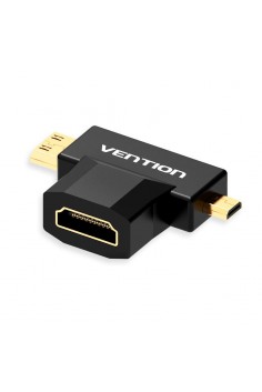 Đầu chuyển Mini HDMI + Micro HDMI to HDMI Female Vention AGDB0